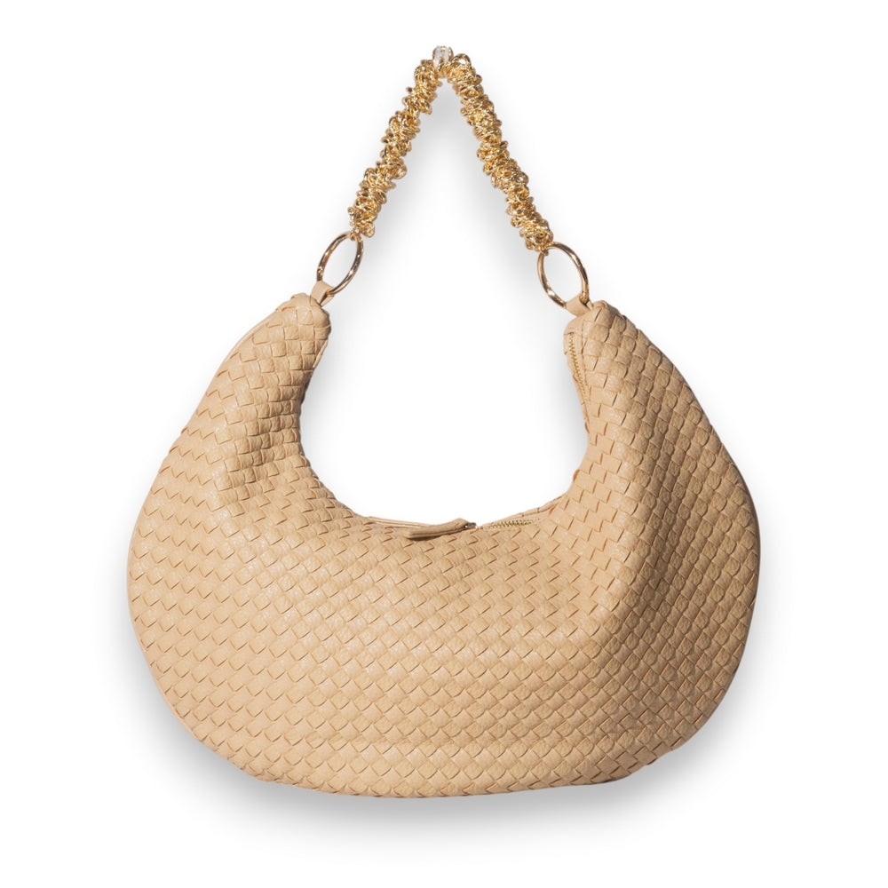EuropeonUnion Women Beige Leather Bag #3413