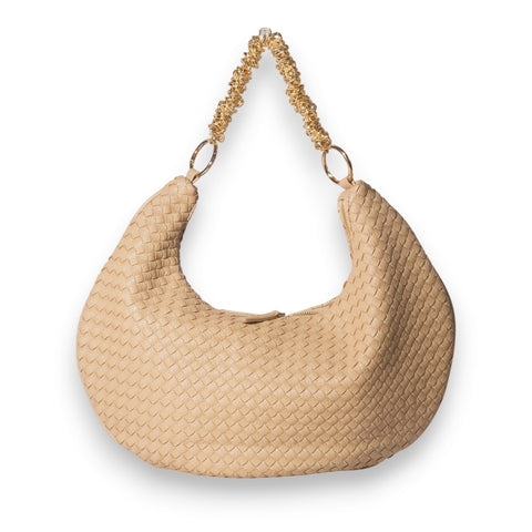 EuropeonUnion Women Beige Leather Bag #3413