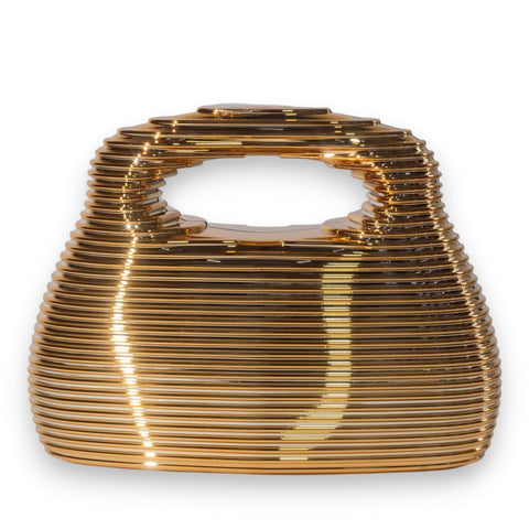 EuropeonUnion Women Gold Fiberglass Bag #3414
