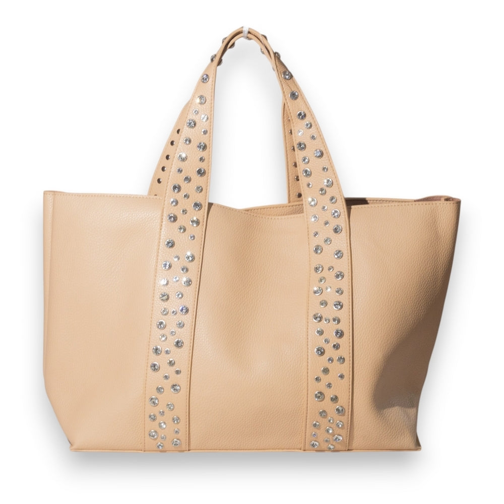 EuropeonUnion Women Beige Leather Bag #3417
