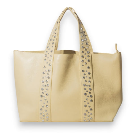 EuropeonUnion Women Beige Leather Bag #3419