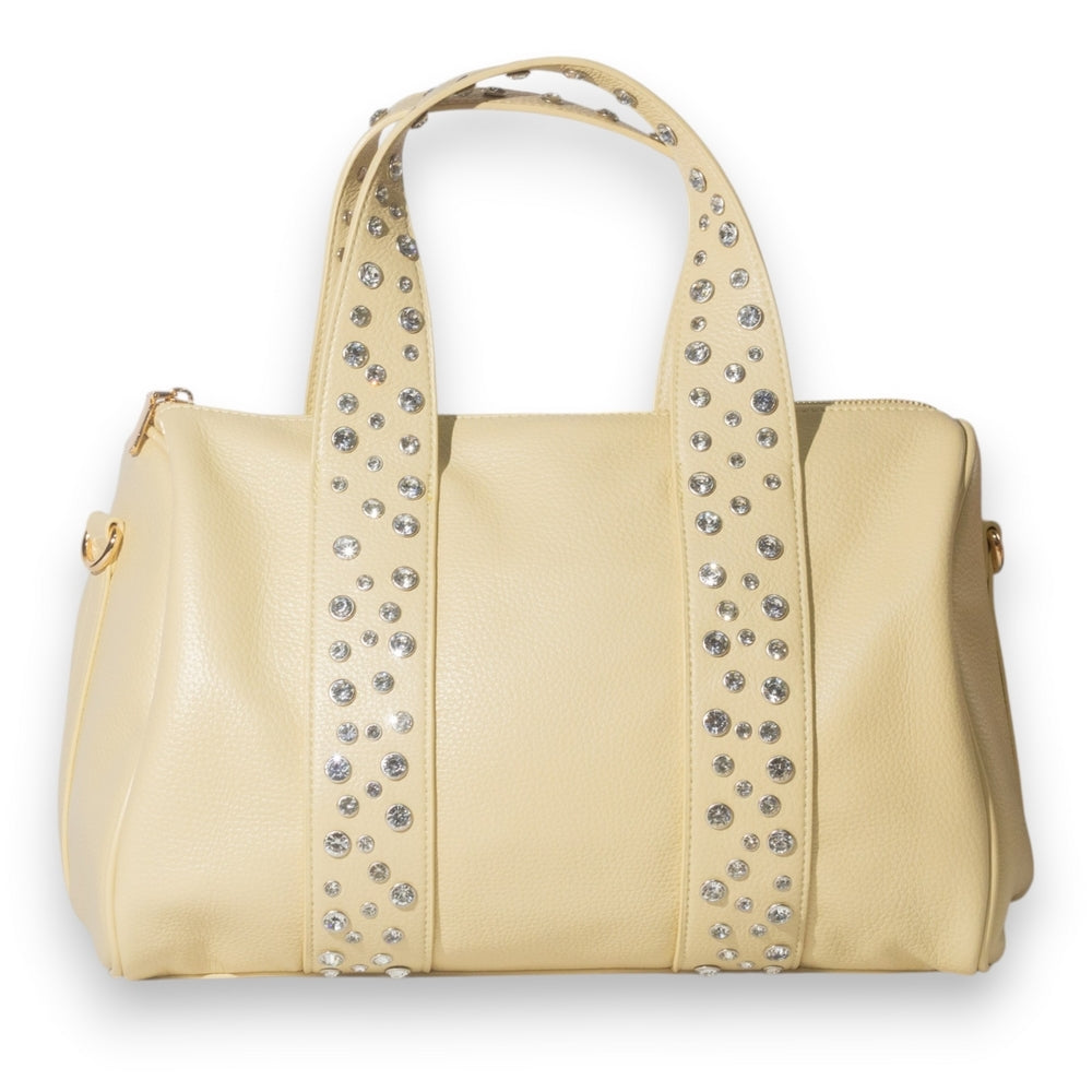 EuropeonUnion Women Beige Leather Bag #3429