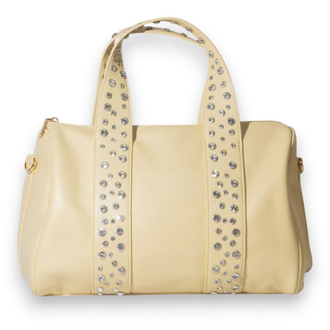 EuropeonUnion Women Beige Leather Bag #3429