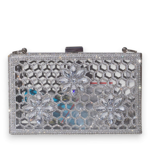 EuropeonUnion Women Silver Glitter Bag #3436
