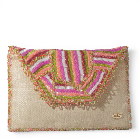 Women Beige Khesh Bag #3472