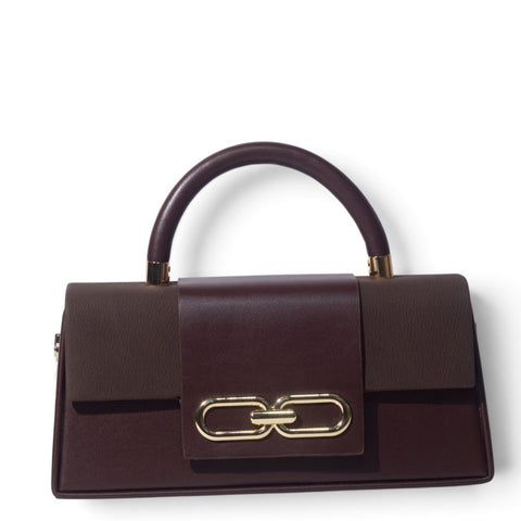 European Union Women Maroon Leather Hand Bag #3551