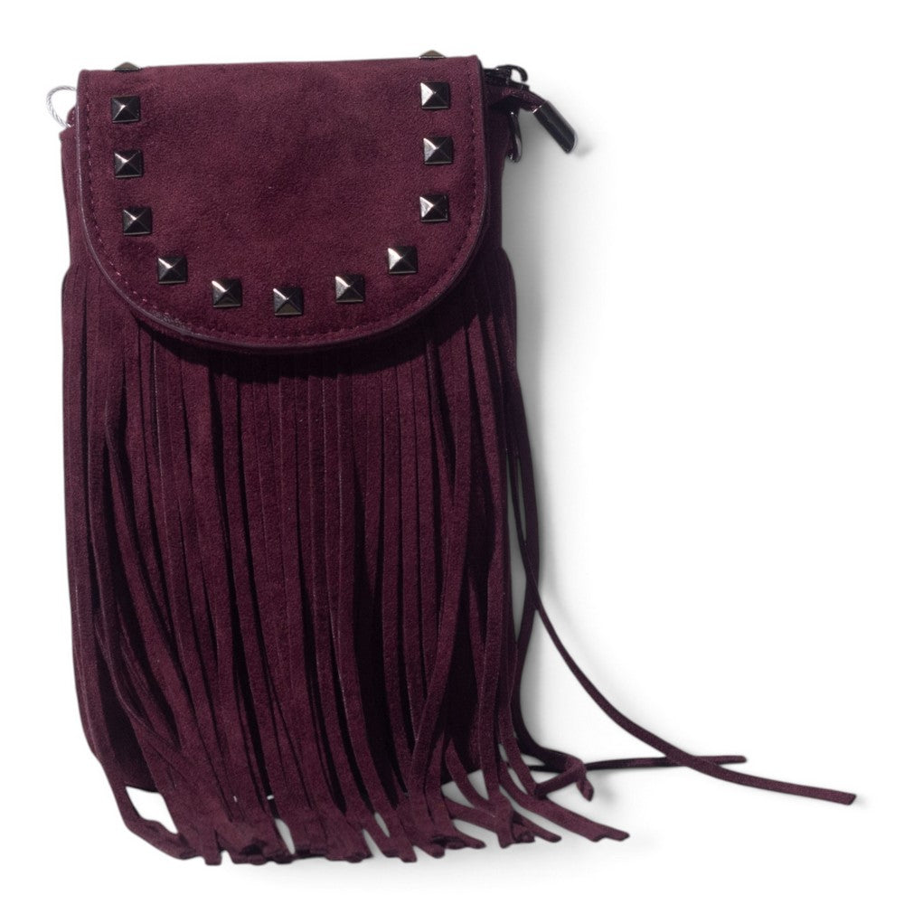 European Union Women Maroon Chamois Hand Bag #3554
