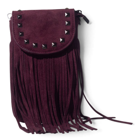 European Union Women Maroon Chamois Hand Bag #3554