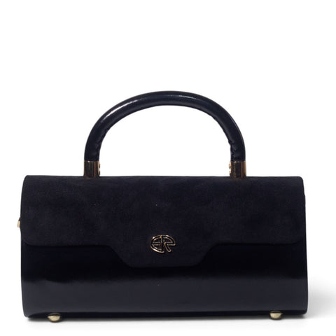 European Union Women Black Leather Hand Bag #3575
