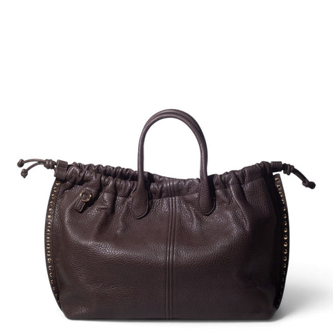 European Union Women Brown Leather Hand Bag #3578
