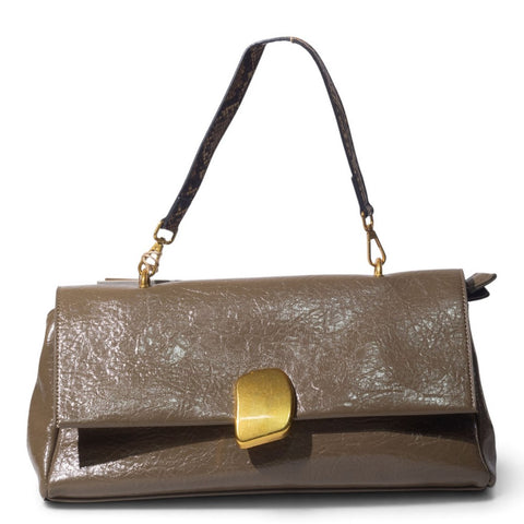European Union Women Cafe Leather Hand Bag #3583