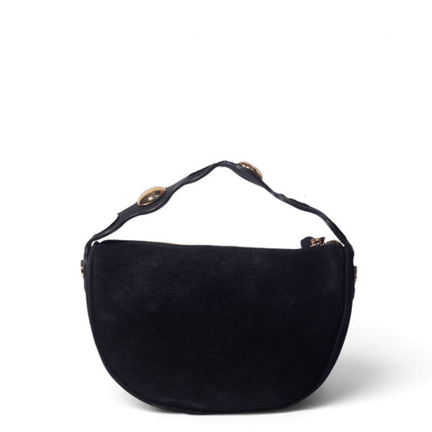 European Union Women Black Leather Hand Bag #3590