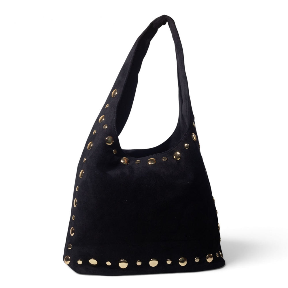 European Union Women Black Chamois Hand Bag #3591