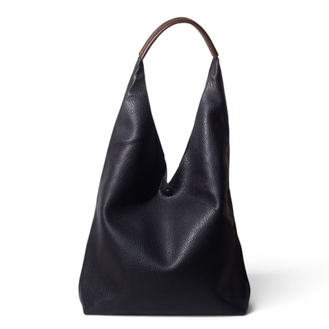 European Union Women Black Leather Hand Bag #3597