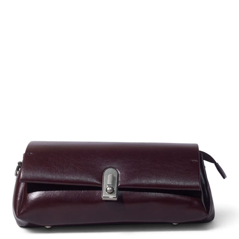 European Union Women Maroon Leather Hand Bag #3602