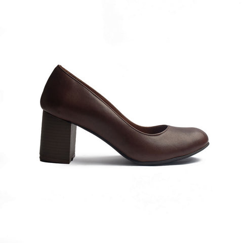 Women Brown Leather Shoe #1255