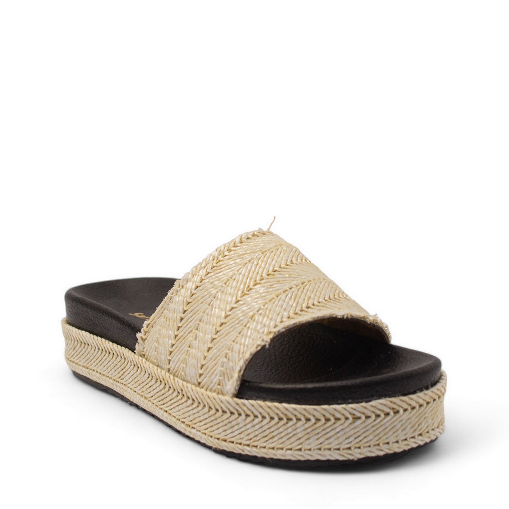 Women Beige Khesh Slipper #2849
