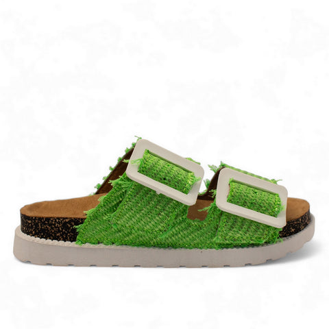 Women Green Khesh Slipper #2854
