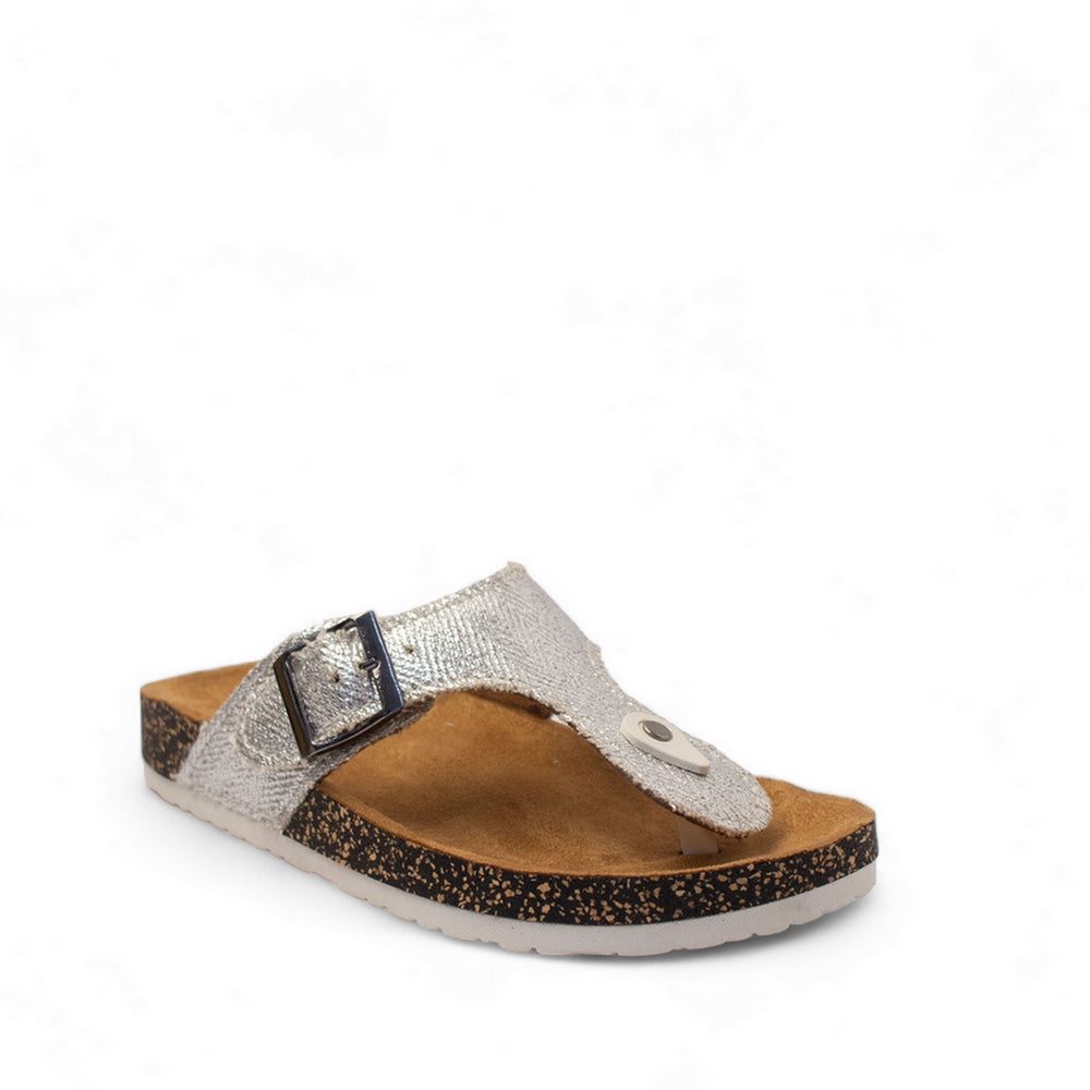 Women Silver Khesh Slipper #2876