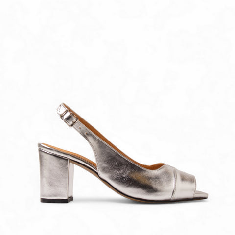 Women Silver Leather Sandal #3122