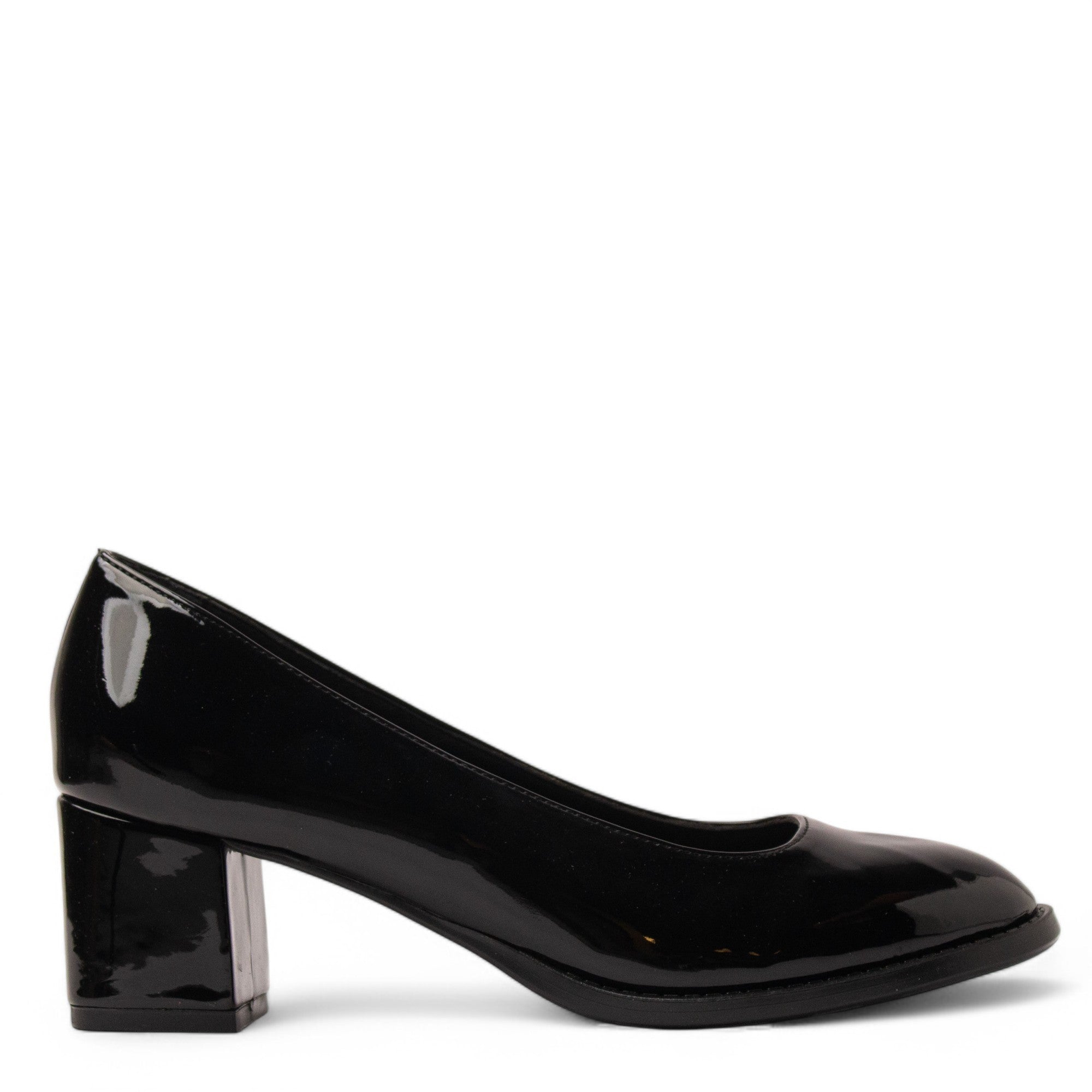 Women Black Vernis Leather Shoe #3638