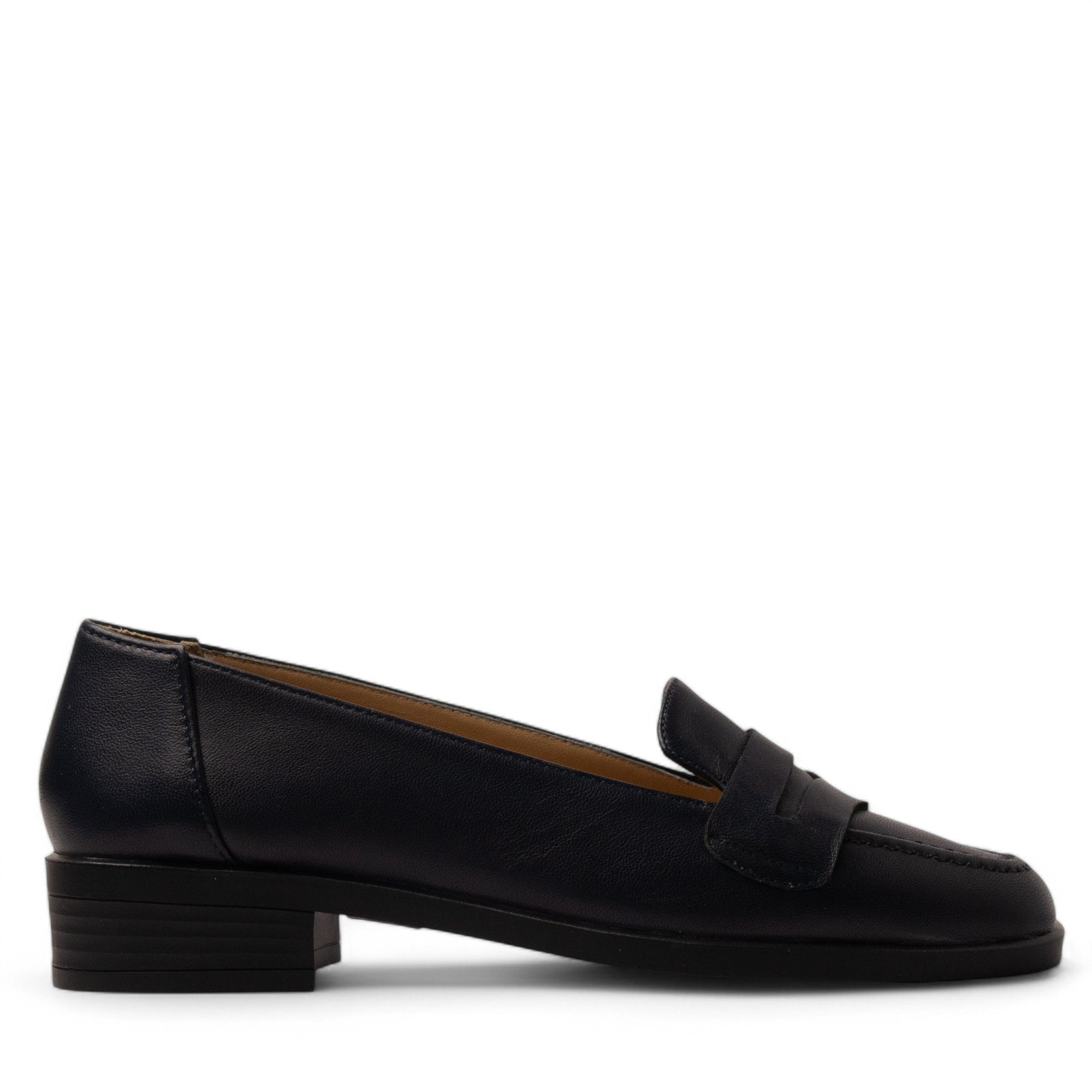 Women Navy Leather Shoe #3657