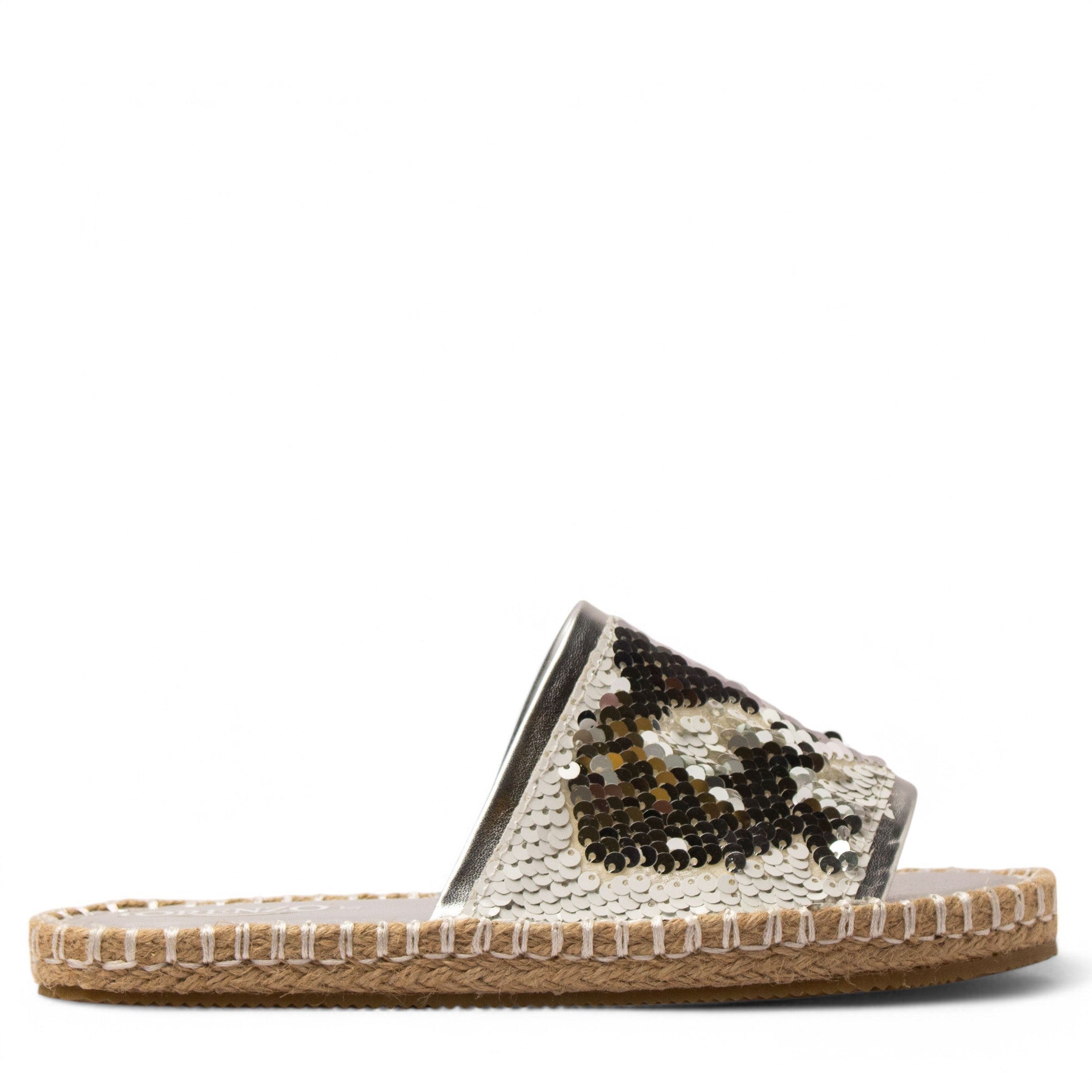 Women Silver Khesh Slipper #3729