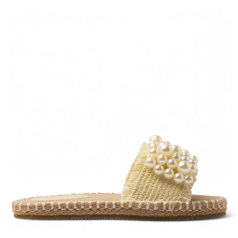 Women Beige Khesh Slipper #3735