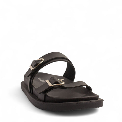 Women white Leather Slipper #3752
