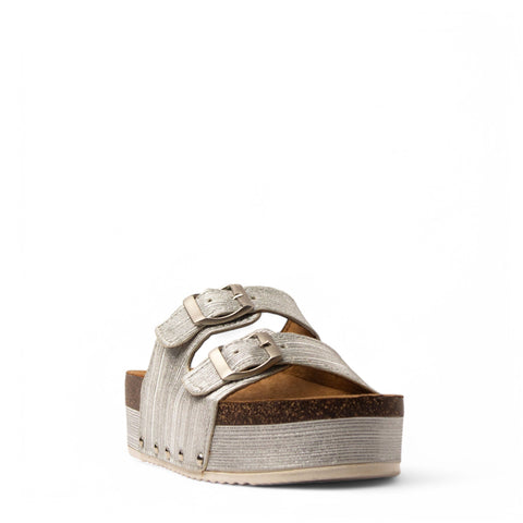 Women Silver Glitter Slipper #3763