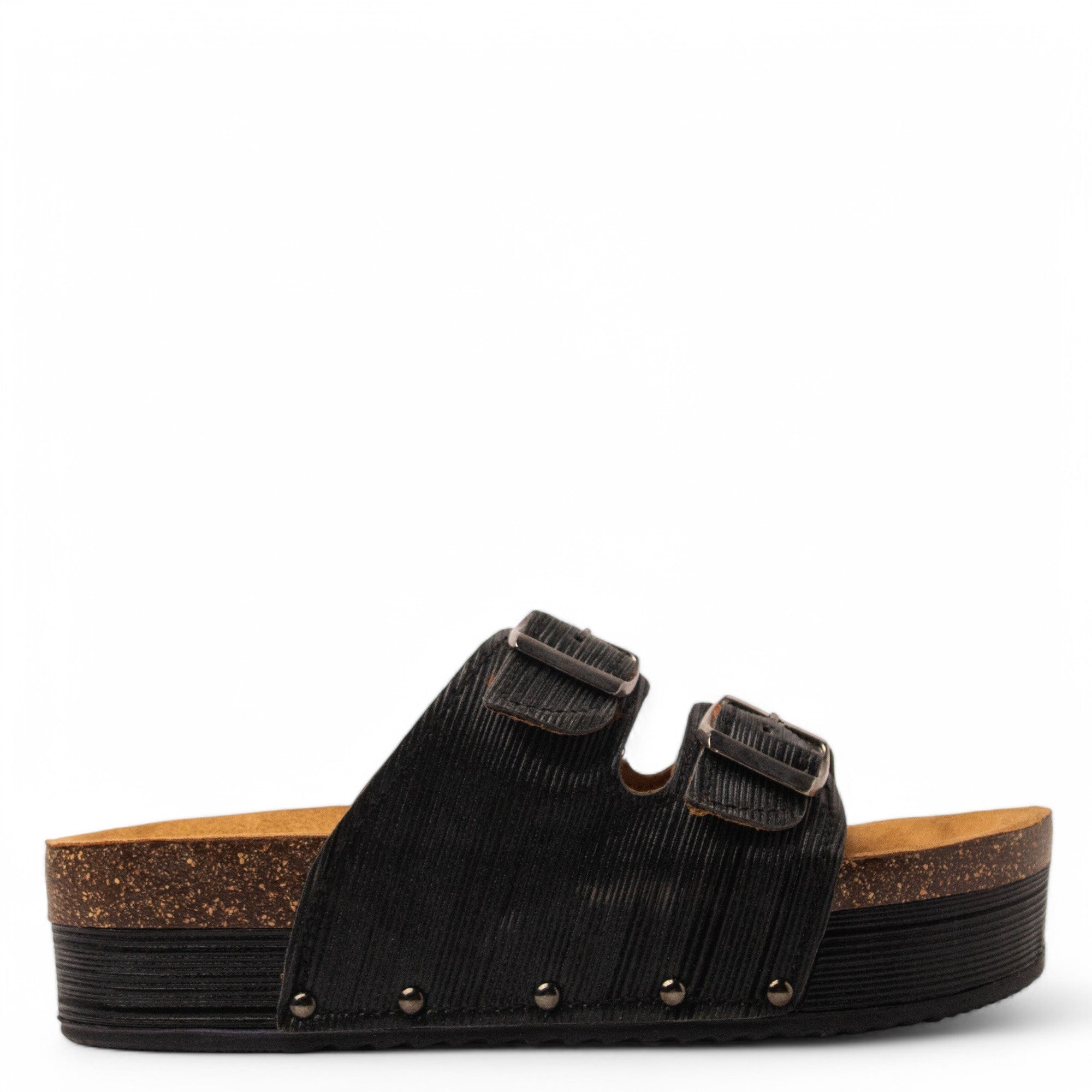 Women Black Glitter Slipper #3764