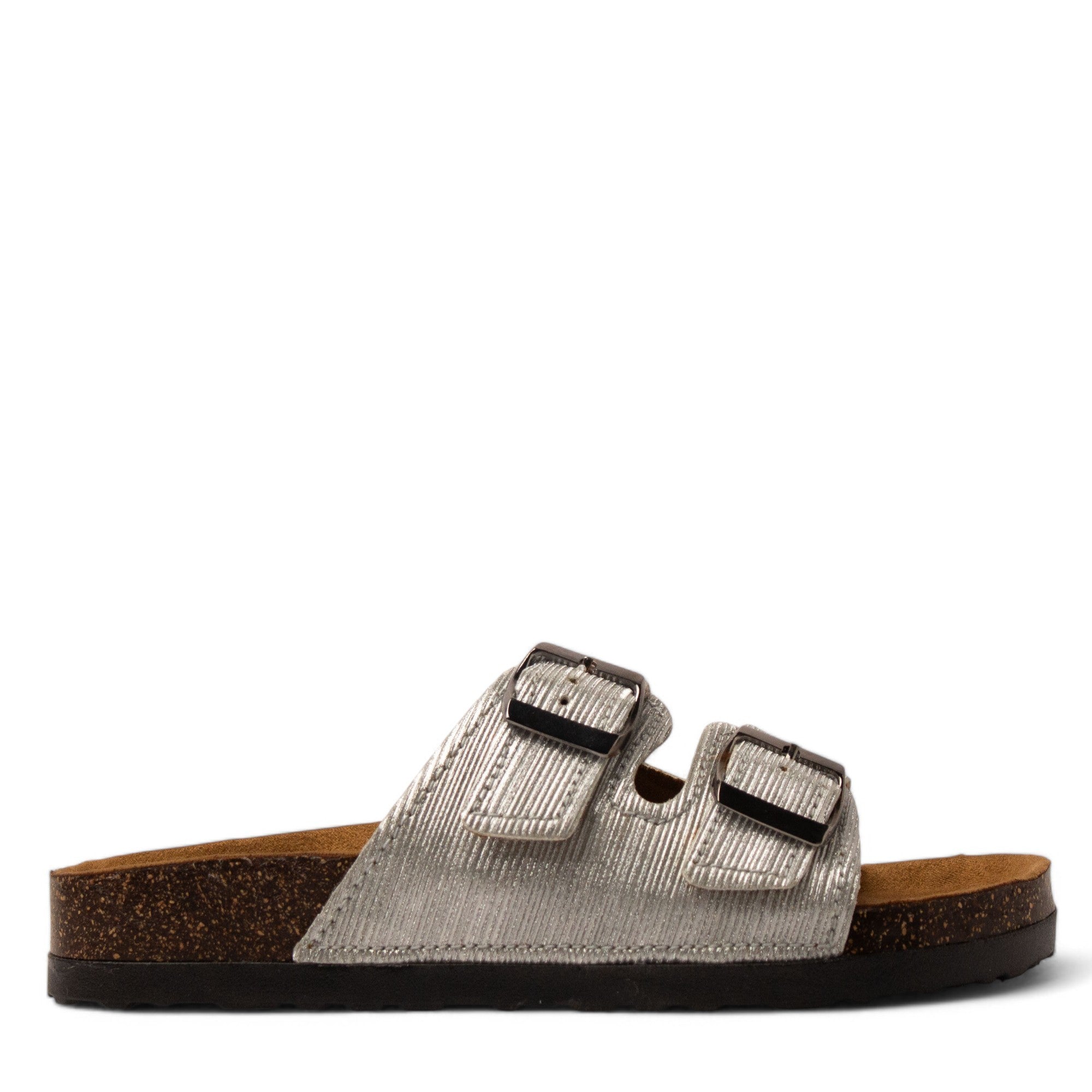 Women Silver Glitter Slipper #3774