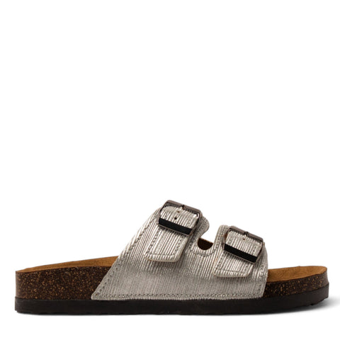 Women Silver Glitter Slipper #3774