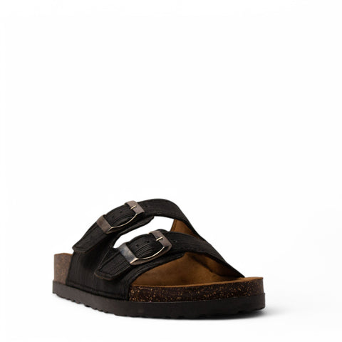 Women Black Glitter Slipper #3775
