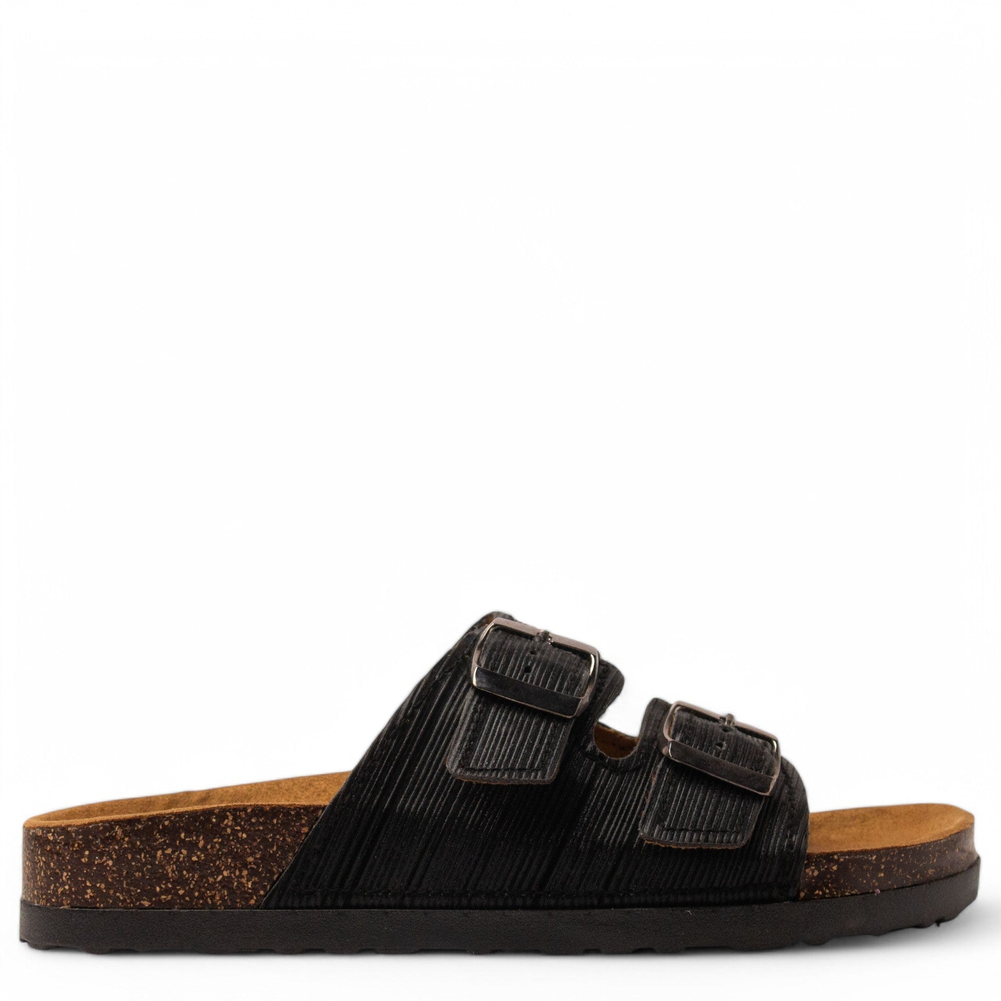 Women Black Glitter Slipper #3775