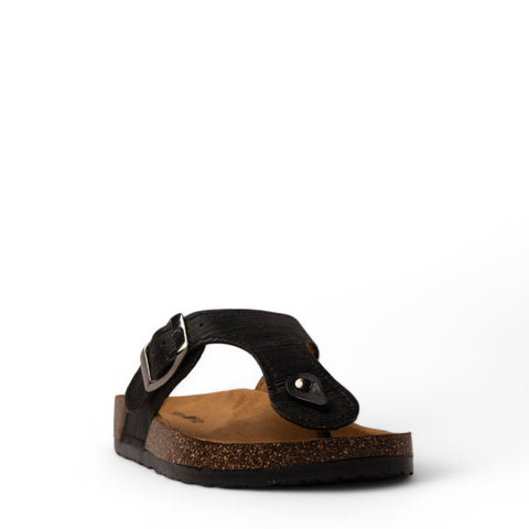 Women Black Glitter Slipper #3794
