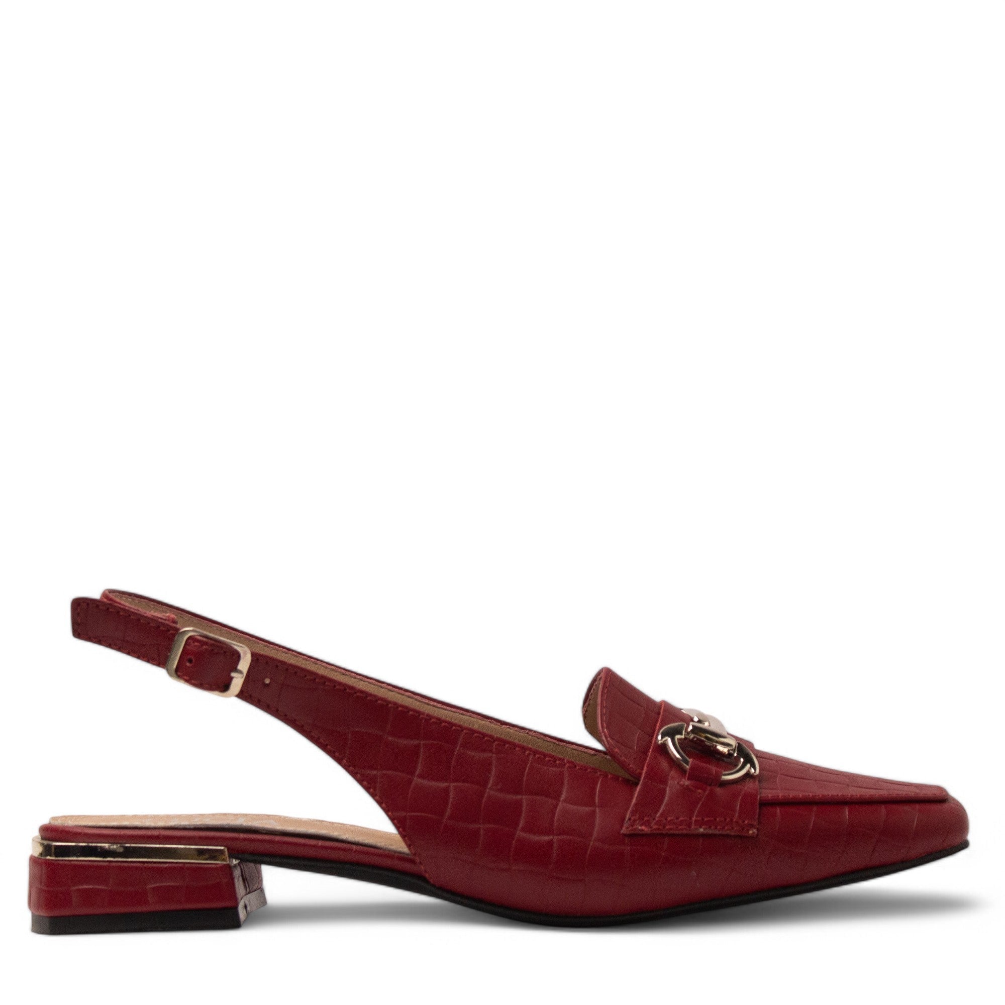 Women Maroon Leather Sandal #3820