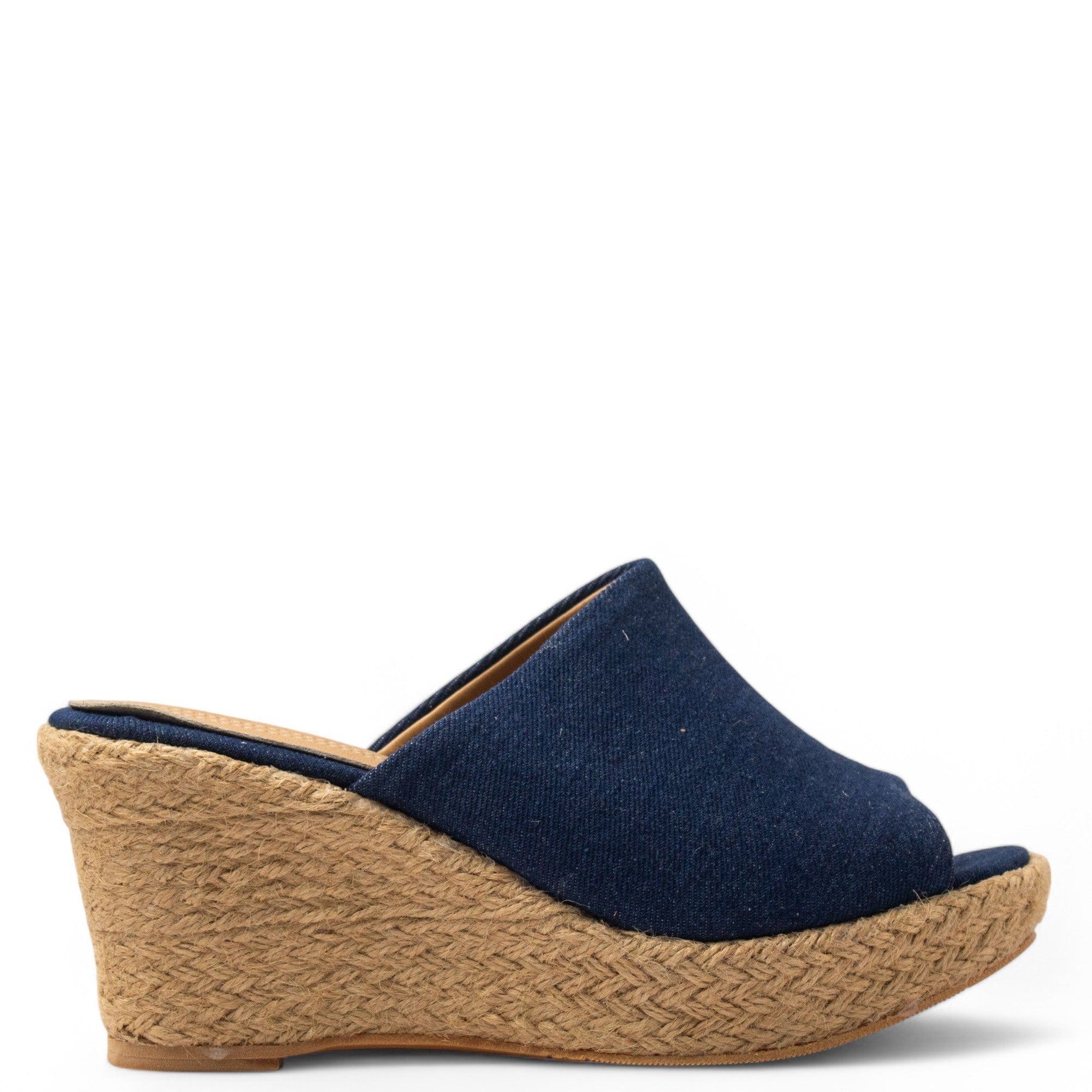 Women Blue Jeans Wedges #3832