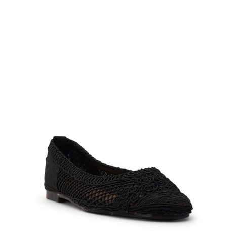 Europeon Union Women Black Cloth Ballerina #3848