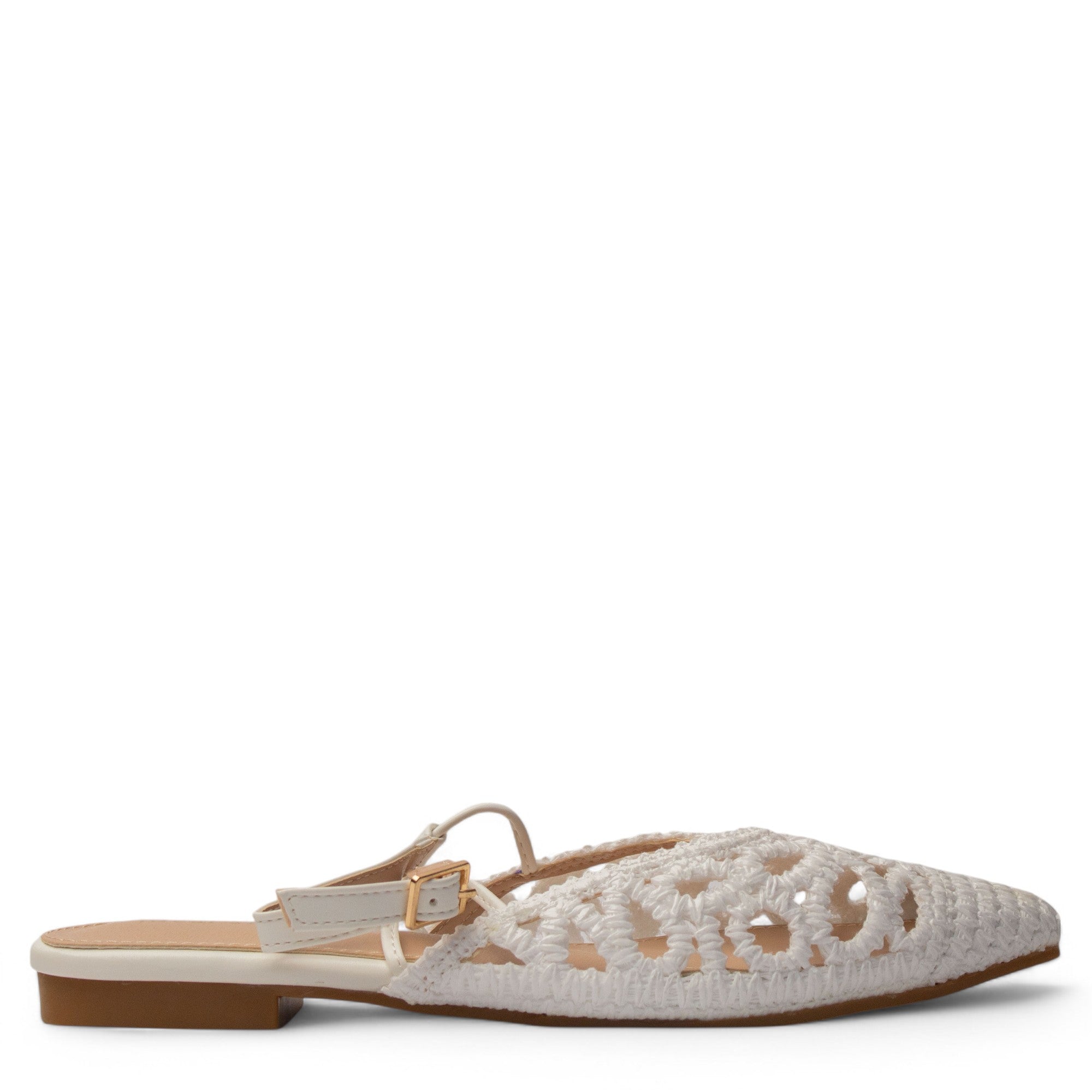 Europeon Union Women White Magdool Mules #3852