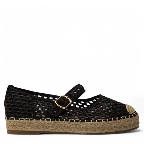 Europeon Union Women Black Cloth Shoe #3871