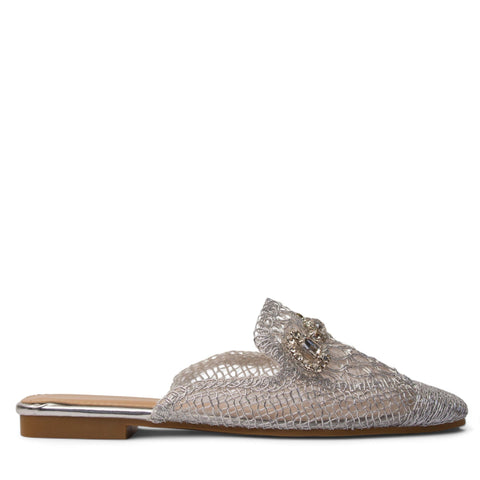 Europeon Union Women Silver Magdool Mules #3877