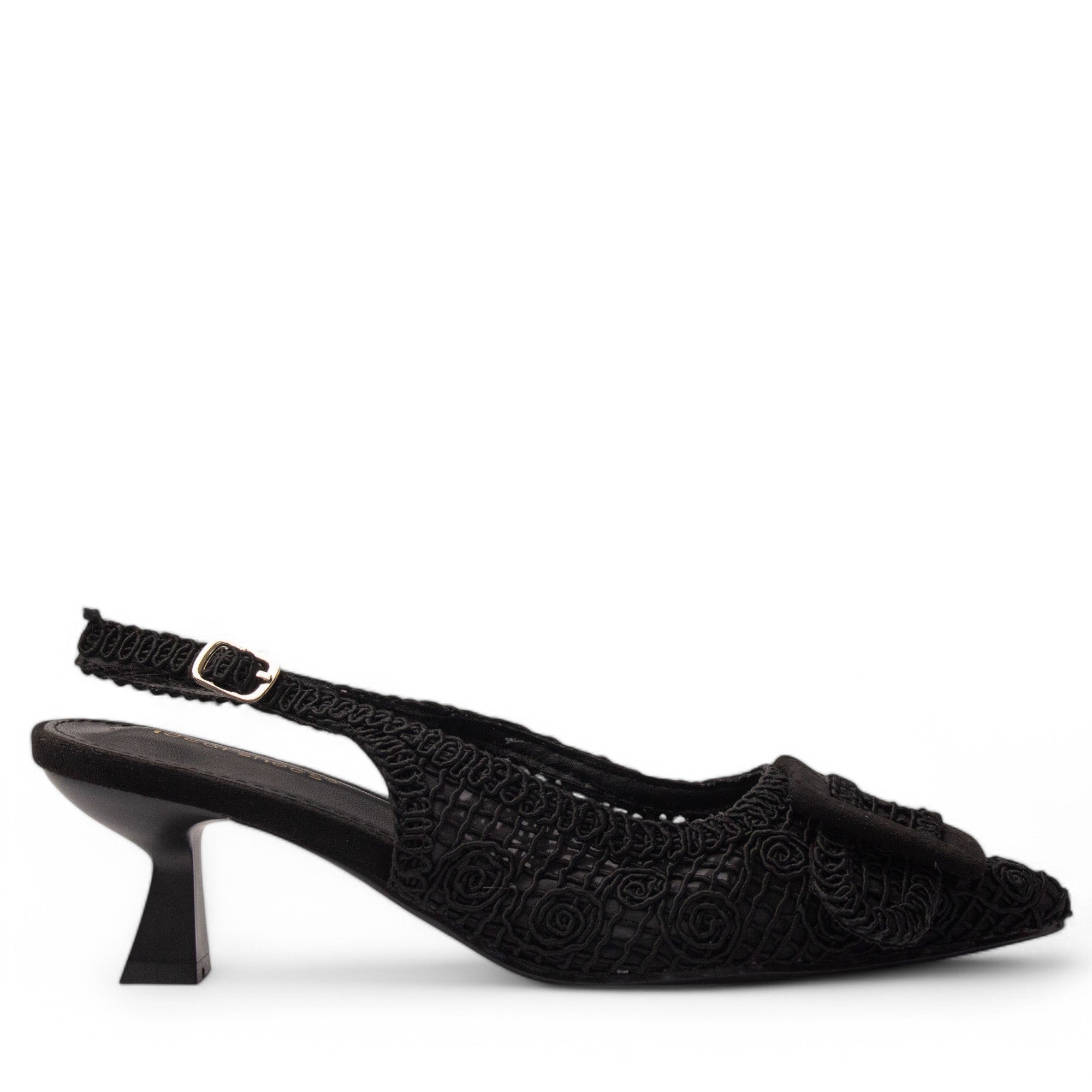 Europeon Union Women Black Magdool Heels #3878