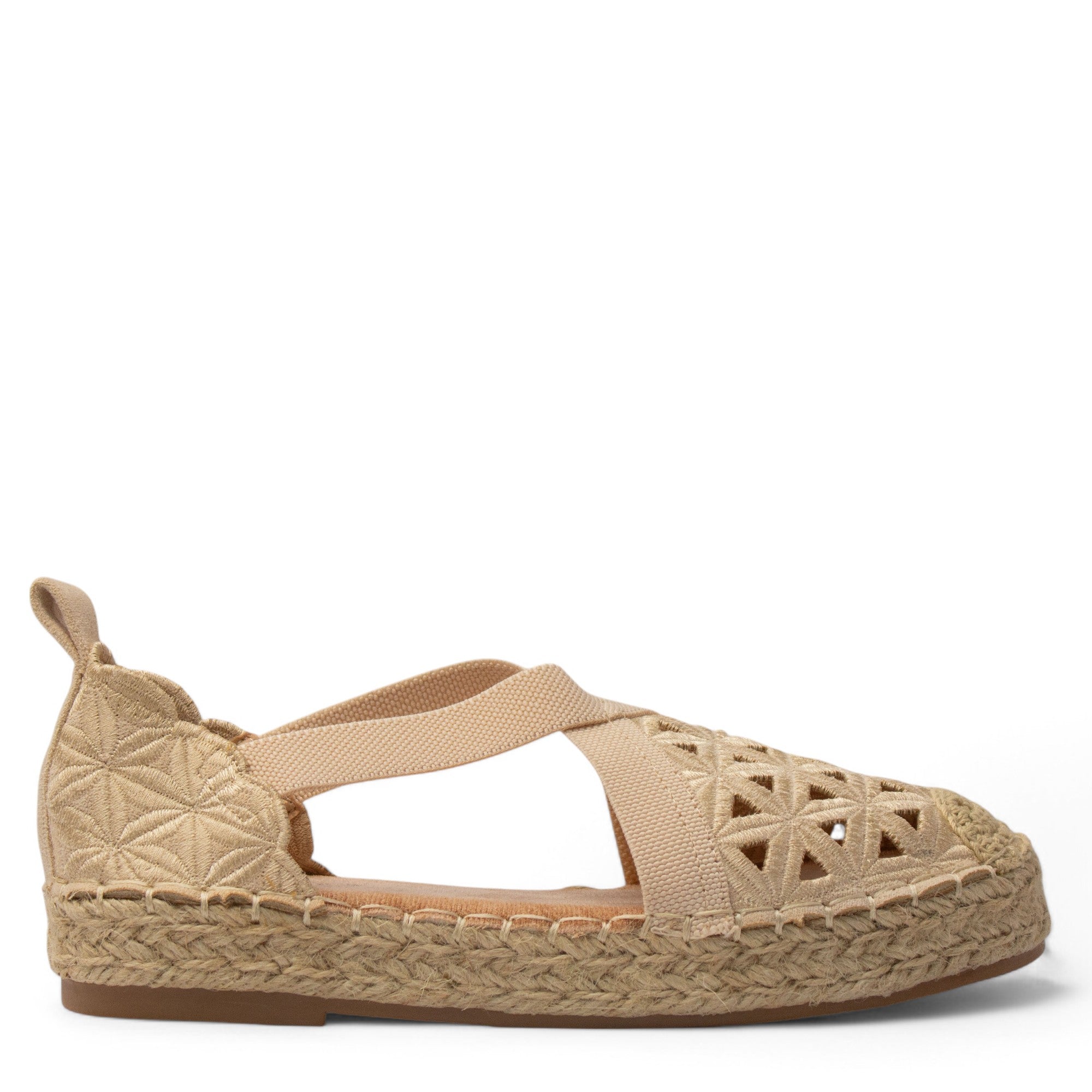 Europeon Union Women Beige Cloth Wedges #3882