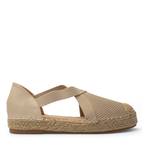 Europeon Union Women Beige Cloth Wedges #3886