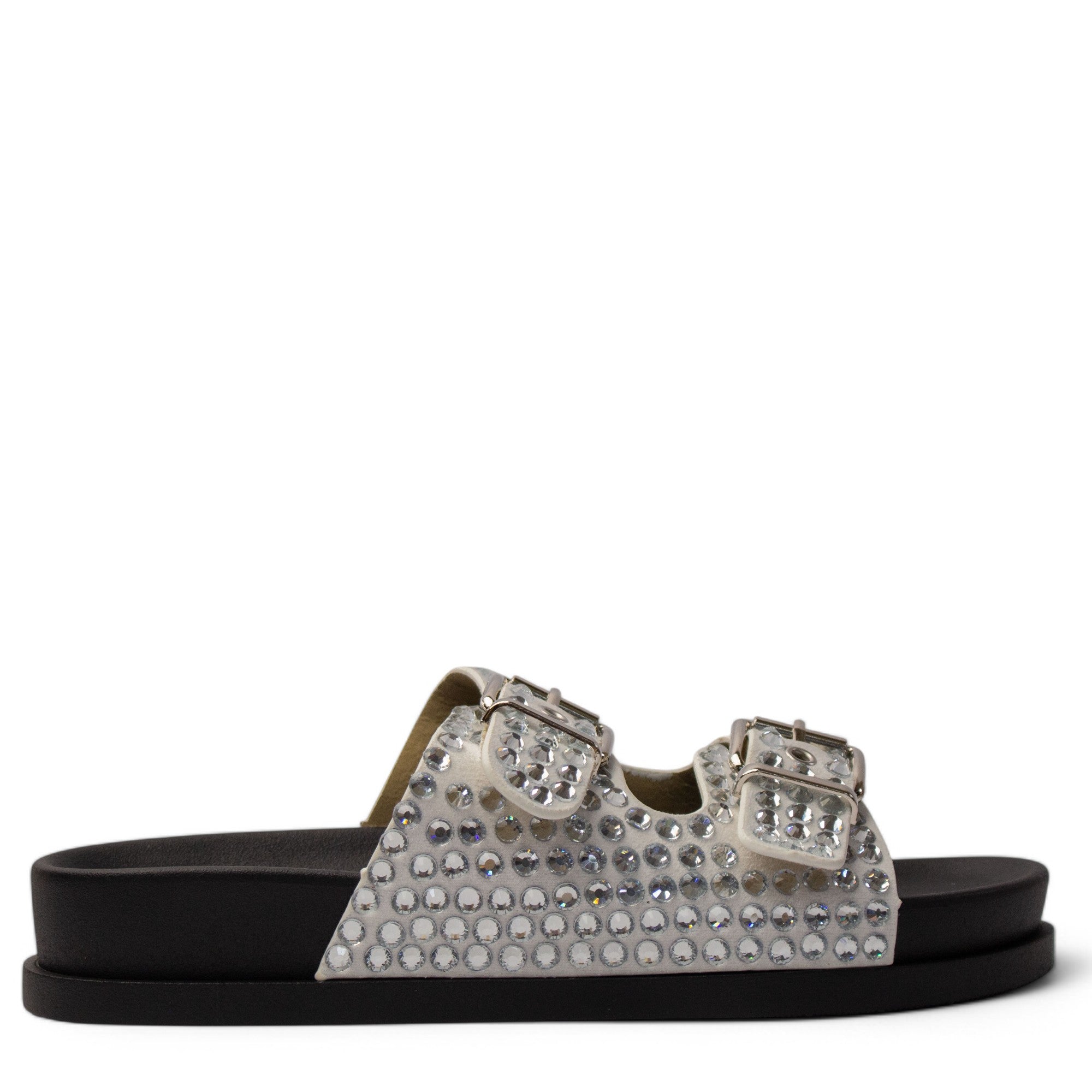 Europeon Union Women White Glitter Slipper #3900