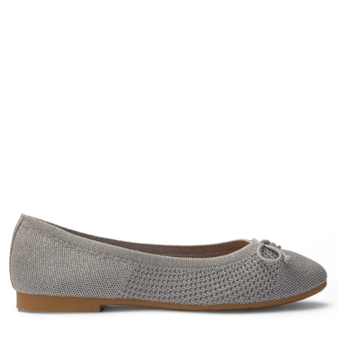 Europeon Union Women Silver Cloth Shoe #3915