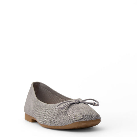 Europeon Union Women Silver Cloth Shoe #3915