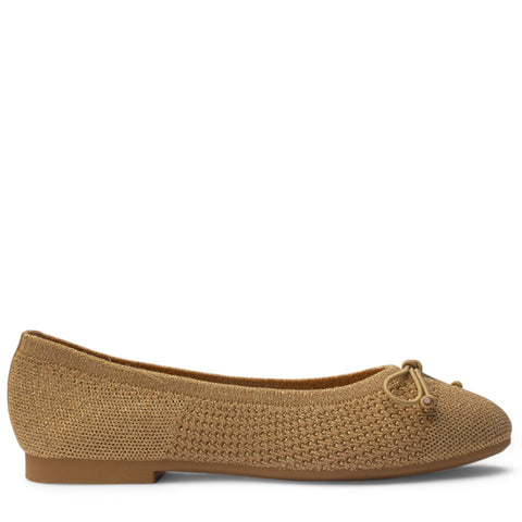 Europeon Union Women Gold Cloth Shoe #3916