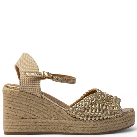 Europeon Union Women Gold Magdool Wedges #3923